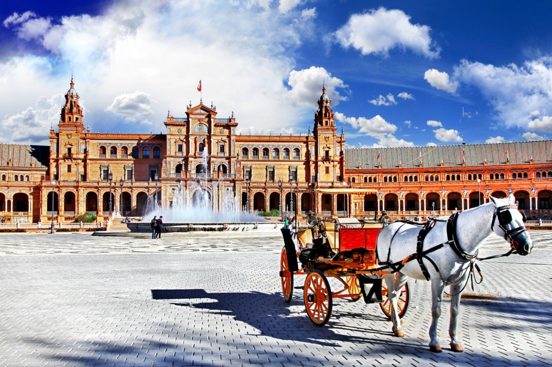 'beautiful Plaza de Espana, Sevilla, Spain' - Andalusien