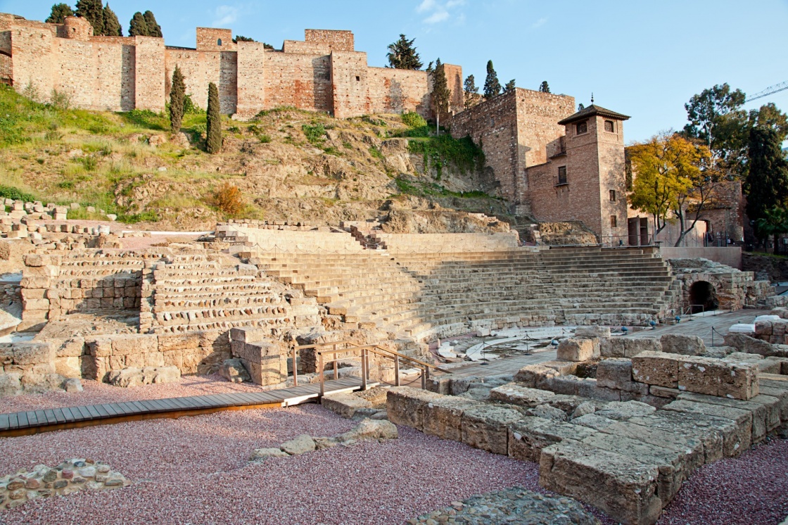 Old Roman theater in Malaga, Spain