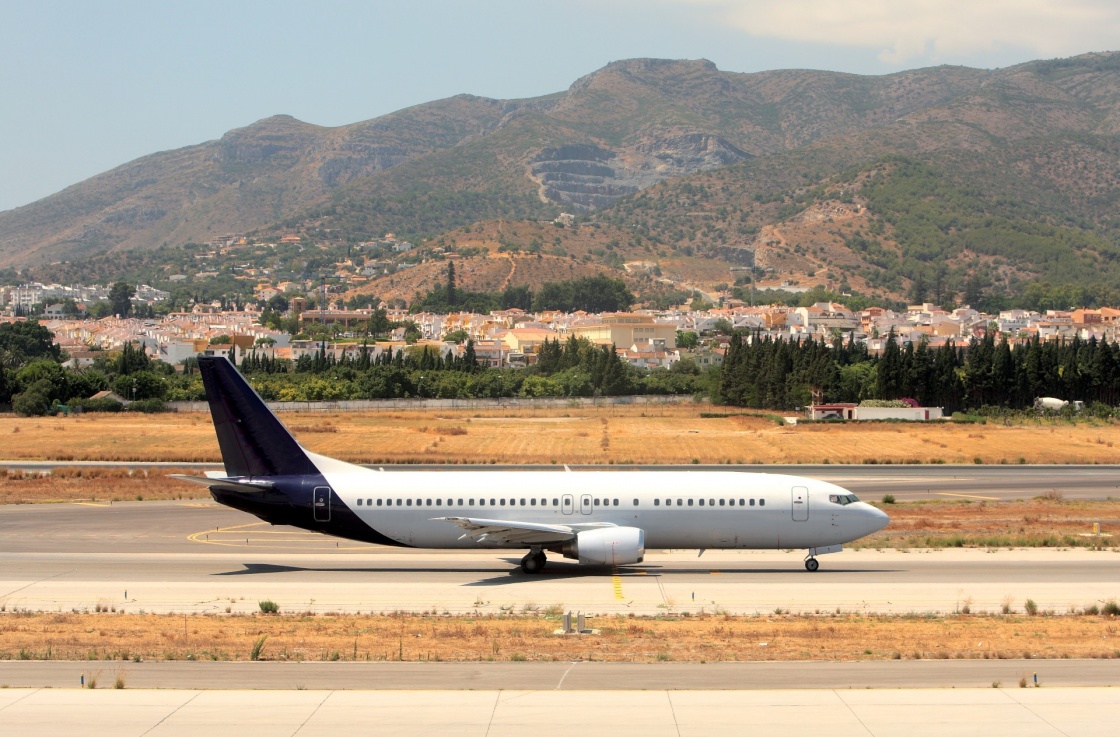 'Large Passenger Airplane on the Runway at Malaga Airport in Spain on the Costa del Sol' - Andalusien